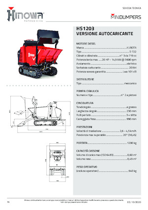 Самосвали на вериги Hinowa HS1203