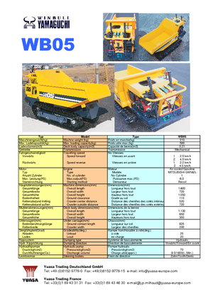 Самосвали на вериги Yamaguchi WB 05