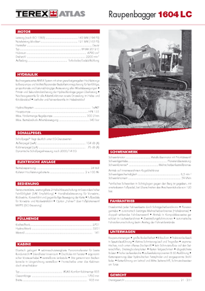 Верижни екскаватори Atlas 1604 LC Serie 261