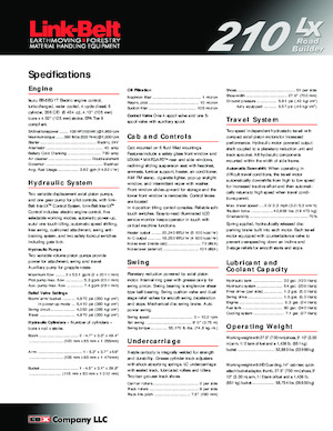 Верижни екскаватори Link-Belt 210 LX Road Builder