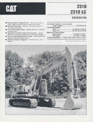 Верижни екскаватори Caterpillar 231D