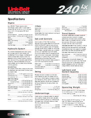 Верижни екскаватори Link-Belt 240 LX Road Builder