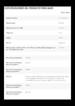 Верижни екскаватори Caterpillar 306 CR