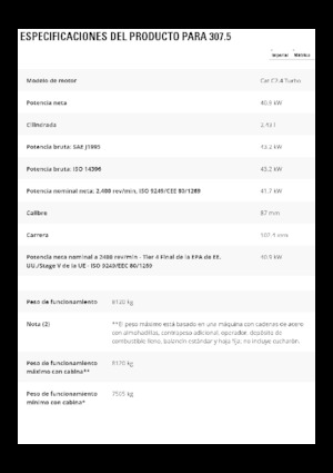 Верижни екскаватори Caterpillar 307.5