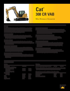 Верижни екскаватори Caterpillar 308 CR VAB