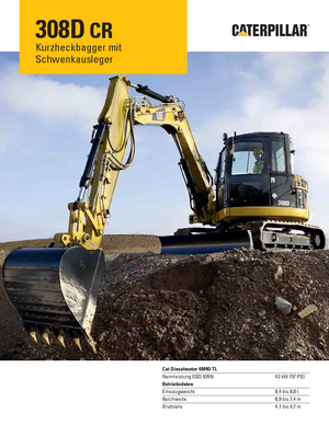 Верижни екскаватори Caterpillar 308D CR