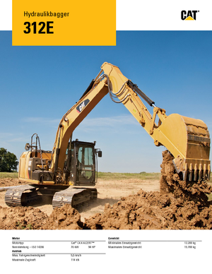 Верижни екскаватори Caterpillar 312E L