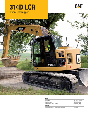 Верижни екскаватори Caterpillar 314D LCR