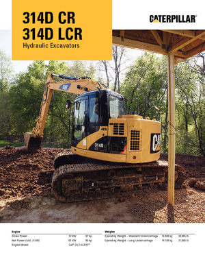 Верижни екскаватори Caterpillar 314D LCR