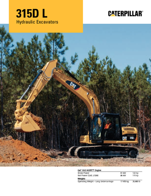 Верижни екскаватори Caterpillar 315D L