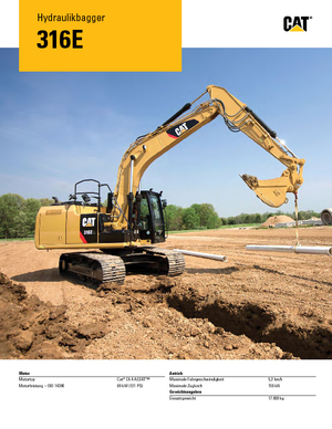 Верижни екскаватори Caterpillar 316E L