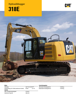 Верижни екскаватори Caterpillar 318E L