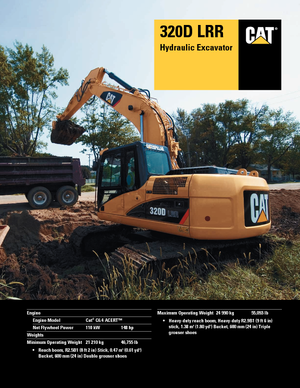 Верижни екскаватори Caterpillar 320D LRR