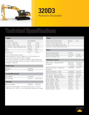 Верижни екскаватори Caterpillar 320D3