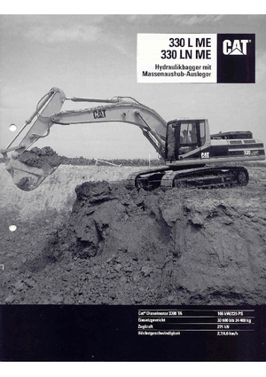 Верижни екскаватори Caterpillar 330 L N