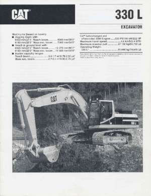 Верижни екскаватори Caterpillar 330L