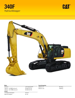Верижни екскаватори Caterpillar 340F L