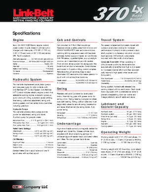 Верижни екскаватори Link-Belt 370 LX Road Builder