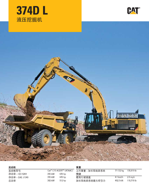 Верижни екскаватори Caterpillar 374D L