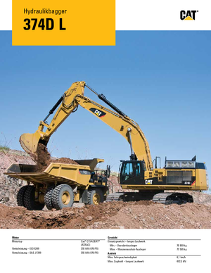 Верижни екскаватори Caterpillar 374D L