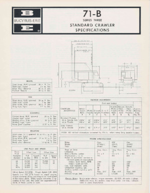 Верижни екскаватори Bucyrus 71-B