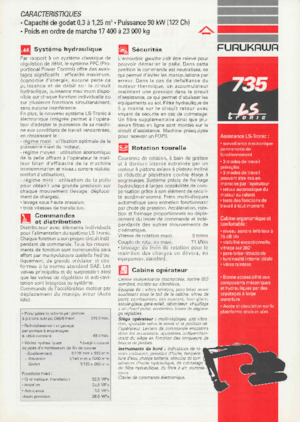 Верижни екскаватори Furukawa 735 LS-tronic