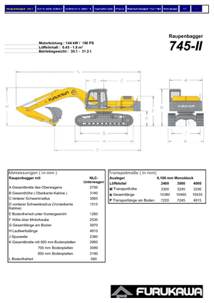Верижни екскаватори Furukawa 745-II LS