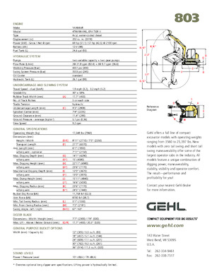 Верижни екскаватори Gehl 803