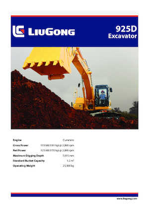 Верижни екскаватори Liugong 925D