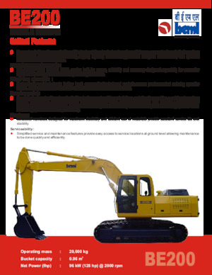 Верижни екскаватори Beml BE200