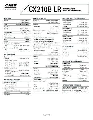 Верижни екскаватори Case CX 210 B LR