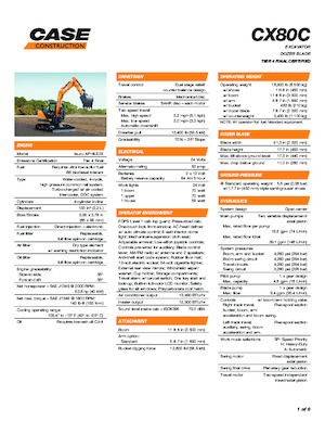 Верижни екскаватори Case CX80C