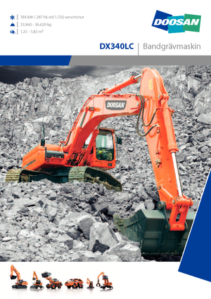 Верижни екскаватори Doosan DX 340 LC