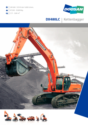 Верижни екскаватори Doosan DX 480 LC