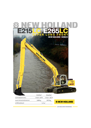 Верижни екскаватори New Holland E 265 LC