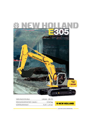 Верижни екскаватори New Holland E 305