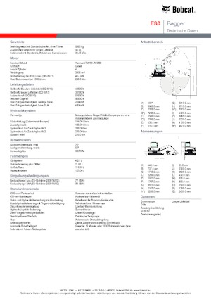 Верижни екскаватори Bobcat E 80
