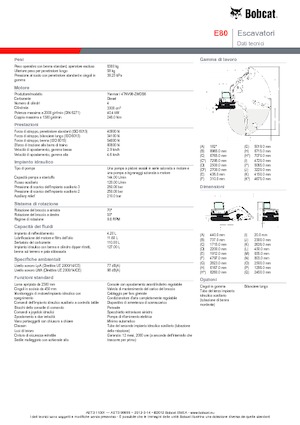 Верижни екскаватори Bobcat E 80