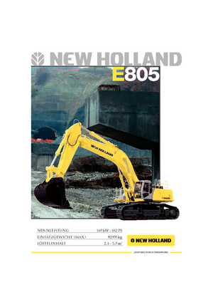 Верижни екскаватори New Holland E 805