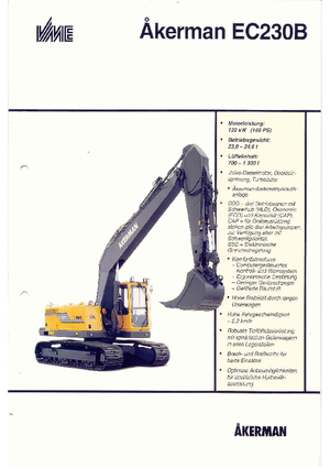 Верижни екскаватори Akerman-Volvo EC 230 B