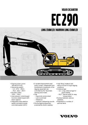 Верижни екскаватори Volvo EC290LC