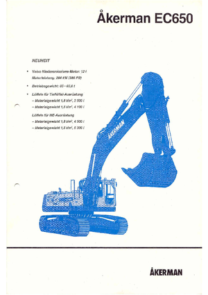 Верижни екскаватори Akerman-Volvo EC 650