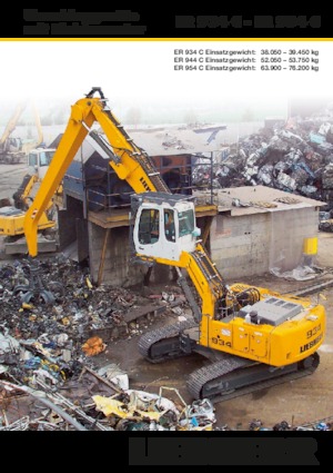 Щишки за ексаватори Liebherr ER 934 C High Rise Litronic