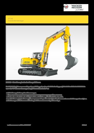 Верижни екскаватори Wacker Neuson ET145