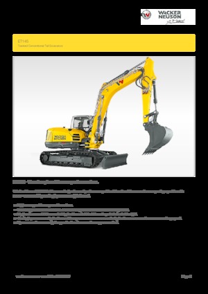 Верижни екскаватори Wacker Neuson ET145