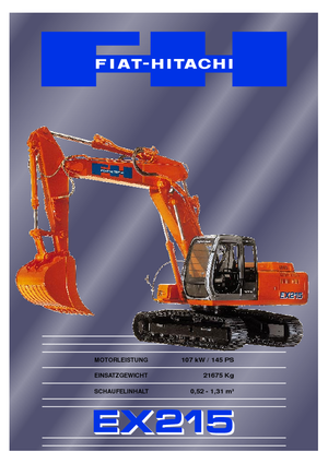 Верижни екскаватори Fiat-Hitachi EX 215