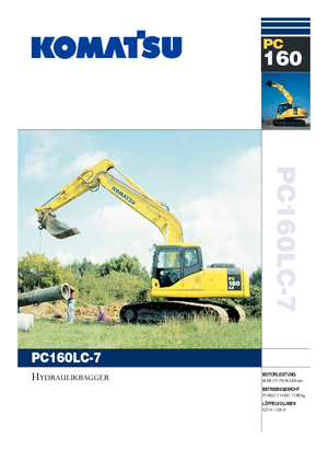 Верижни екскаватори Komatsu PC160LC-7