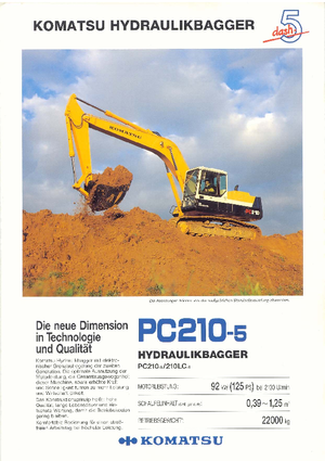 Верижни екскаватори Komatsu PC210LC-5