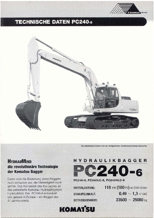 Верижни екскаватори Komatsu PC240LC-6 active Plus