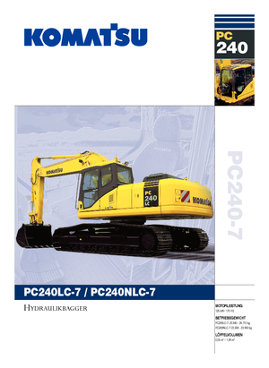 Верижни екскаватори Komatsu PC240LC-7